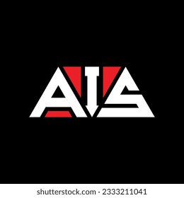 Diseño del logotipo de la letra del triángulo AIS con forma de triángulo. Monograma de diseño del logotipo del triángulo AIS. Plantilla de logotipo vectorial de triángulo AIS con color rojo. Logo triangular AIS Diseño sencillo, elegante y lujoso.