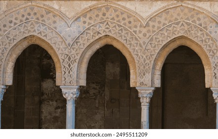 The aisle of a cathedral from the 12th century
