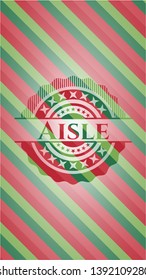 Aisle christmas emblem background. Vector Illustration. Detailed.