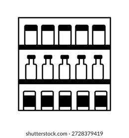 Ícone de corredor com ilustração de estoque de vetor de fundo branco