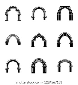 Aisle icons set. Simple set of 9 aisle vector icons for web isolated on white background