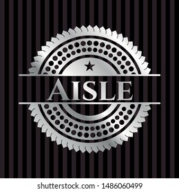Aisle silver shiny emblem]. Vector Illustration. Mosaic.