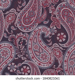 aisley pattern. seamless vintage floral background