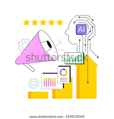AI-Supported Crisis Management abstract concept vector illustration. Public Relations. Handle crises with real-time monitoring, analysis, and response recommendations. abstract metaphor.