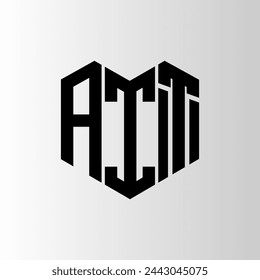 AIT letter logo abstract design. AIT unique design. AIT.
