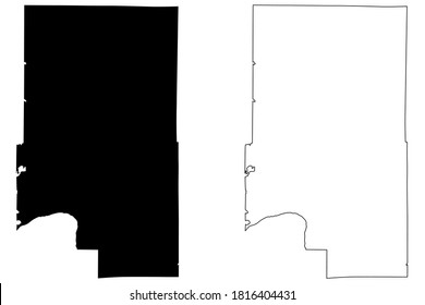 Aitkin County,  Minnesota (U.S. county, United States of America, USA, U.S., US) map vector illustration, scribble sketch Aitkin map