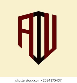 AIV creative minimalist letter logo. AIV unique vector initials alphabet letter logo design
