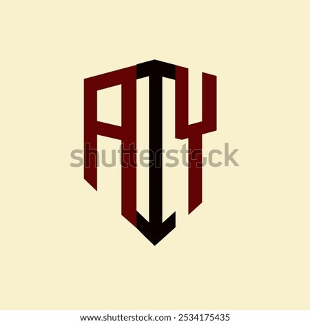 AIY creative minimalist letter logo. AIY unique vector initials alphabet letter logo design
