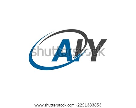 AIY letter creative modern elegant swoosh logo design