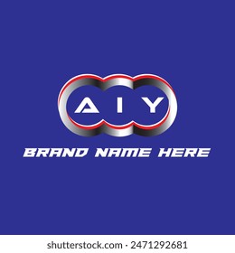 AIY-Buchstabenlogo-Vektorgrafik Einzigartige attraktive moderne Initialdesign-Weiß-Farbe auf blauem Hintergrund AIY-Buchstabenlogo-Icon-Design
