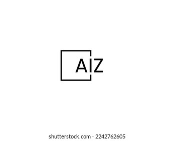 AIZ Letter Initial Logo Design Vector Illustration