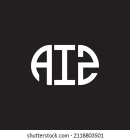 AIZ letter logo design on black background. AIZ 
creative initials letter logo concept. AIZ letter design.
