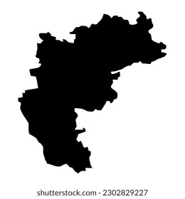 Aizkraukle district map, administrative division of Latvia. Vector illustration.