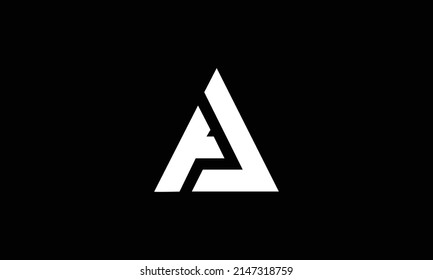 AJ abstract vector logo monogram template