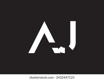 AJ- oder AI-Anfangsbuchstabe und grafischer Name, AJ- oder AI-Monogramm, für Hochzeitspaar symbolisch, 