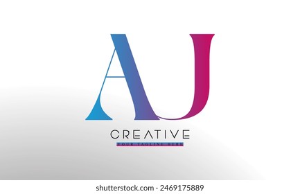 AJ, AU Abstract Letters Logo Monogram