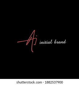 aj beauty monogram and elegant logo design