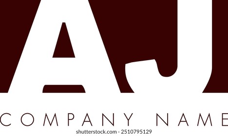 Diseño de Vector de logotipo de letra abstracta moderna creativa de AJ. Será adecuado para su empresa e identidad de marca.