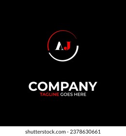 AJ creative modern letters logo design template