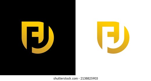 AJ FAJ Logo Monogram Icon Vector Template