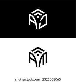 Das Design des Hexagon-Logos, das Immobilienlogo und das Baulogo eignen sich für Ihr Unternehmen.