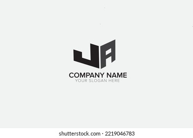 AJ Initial 3D logo, Design element ,  Cube logo. A and J - monogram logotype, AJ 3D letter logo vector design template.JA Initial 3D logo
