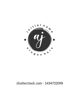 AJ Initial beauty monogram logo vector