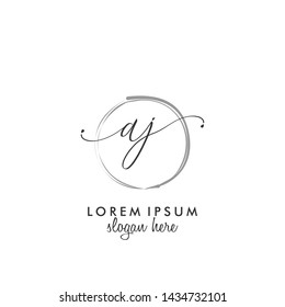 AJ Initial beauty monogram logo vector