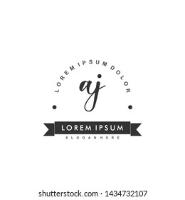 AJ Initial beauty monogram logo vector
