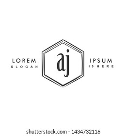 AJ Initial beauty monogram logo vector