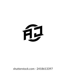 AJ initial game logo, banner design for your e-sports or streaming team