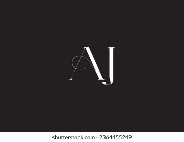 Logo-Design des AJ-Anfangsbuchstaben