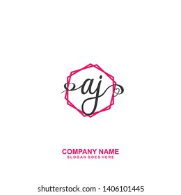 AJ Initial handwriting logo vector
