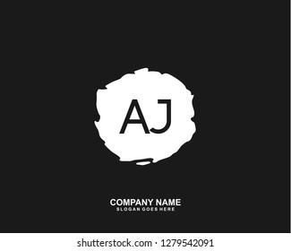 AJ Initial letter geometric logo vector