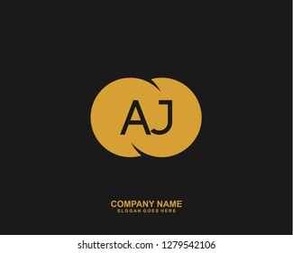 AJ Initial letter geometric logo vector