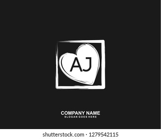 AJ Initial letter geometric logo vector