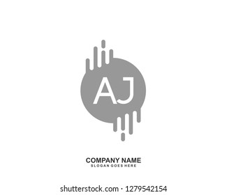 AJ Initial letter geometric logo vector