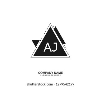 AJ Initial letter geometric logo vector