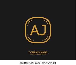 AJ Initial letter geometric logo vector