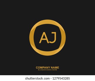 AJ Initial letter geometric logo vector