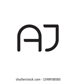 AJ initial letter logo template vector icon design