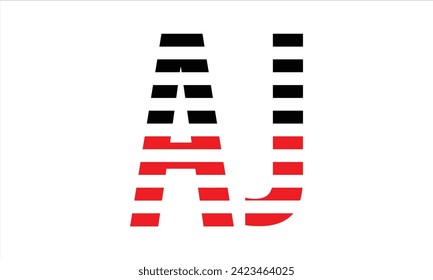 AJ initial letter negative space minimal logo design vector. monogram, symbol, emblem, elegant, abstract, sign, typography, minimalist, premium, flag, business, company, corporate, commercial, brand