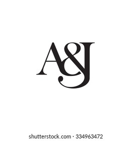 A&J Initial logo. Ampersand monogram logo