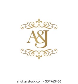 Aj Initial Logo Ornament Ampersand Monogram Stock Vector (Royalty Free ...