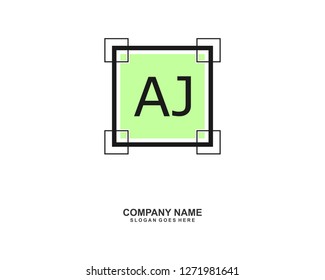 AJ Initial logo template vector