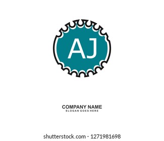 AJ Initial logo template vector