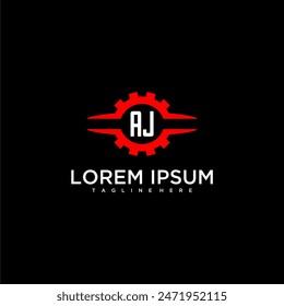 AJ initial monogram for automotive logo design vector