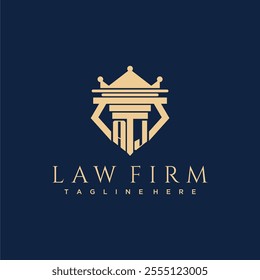 AJ initial monogram logo for lawfirm vector design