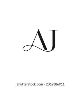 AJ initial monogram and simple logo 