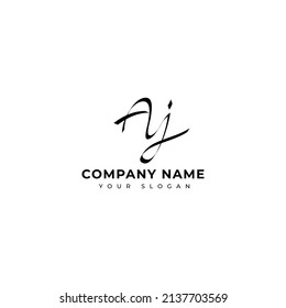Aj Initial signature logo vector design